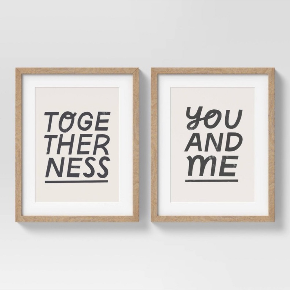 Threshold set of 2 wall art framed